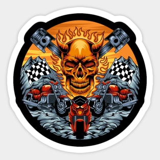 Skull Rider Sticker